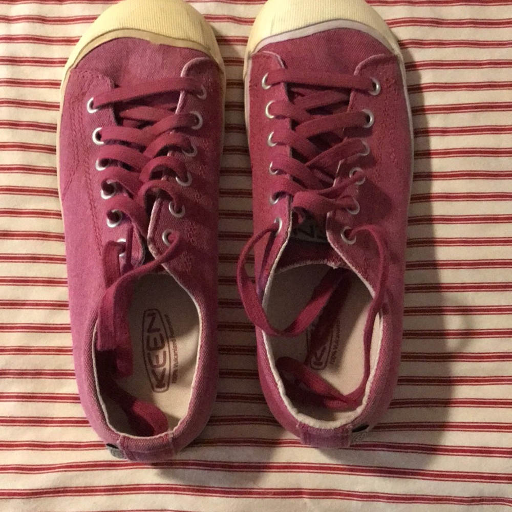 Super cute raspberry colored Keen sneakers